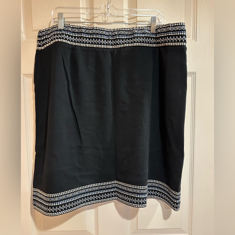 J. Jill Black Skirt with White Accents